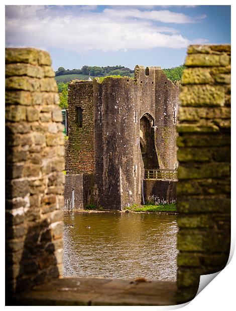 Caerphilly Castle, Wales, UK Print by Mark Llewellyn