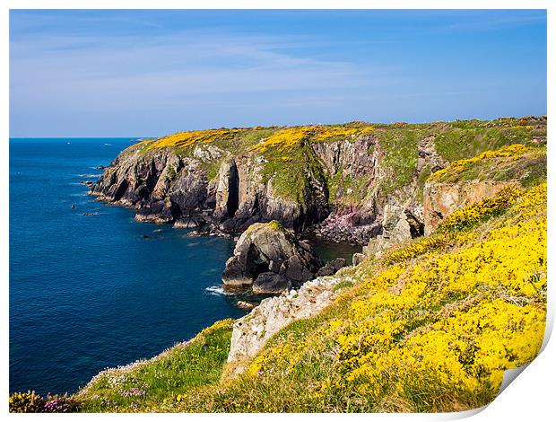 St Nons Bay, Pembrokeshire, Wales, UK Print by Mark Llewellyn