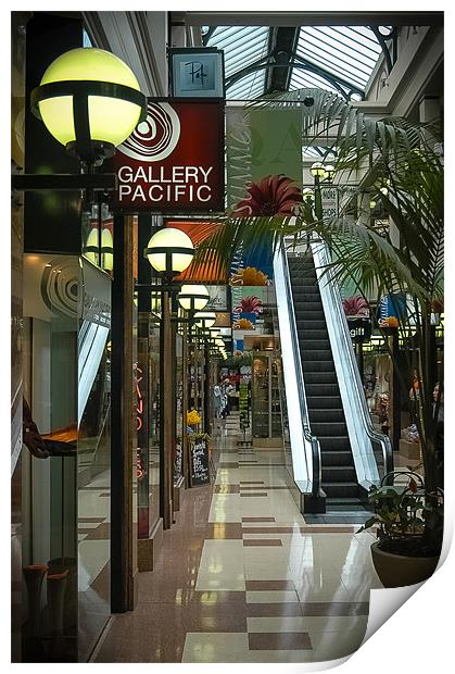 Shopping Mall, Auckland, New Zealand Print by Mark Llewellyn