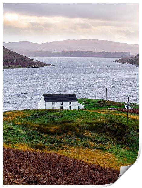 Isle of Skye Cottage, Scotland, UK Print by Mark Llewellyn