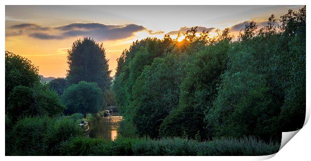 Kennet and Avon Canal, Hungerford, Berkshire, Engl Print by Mark Llewellyn