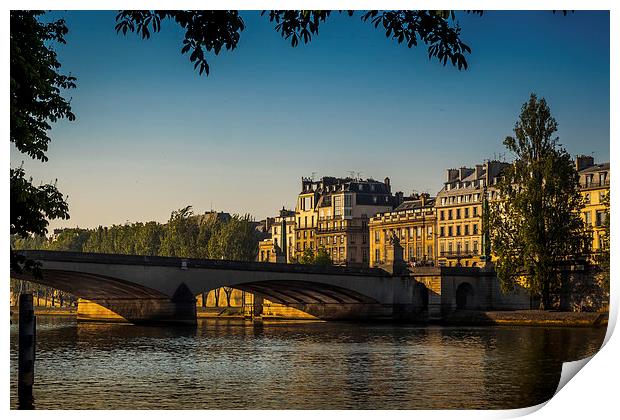 River Seine Sunrise, Paris, France Print by Mark Llewellyn
