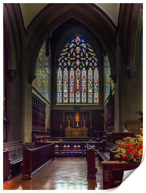 Fredericton Cathedral, New Brunswick, Canada Print by Mark Llewellyn