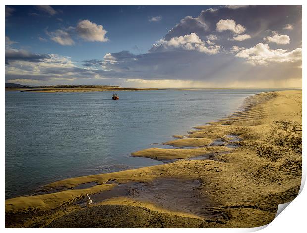 Mouth of the Dovey, Aberdovey, Wales, UK Print by Mark Llewellyn