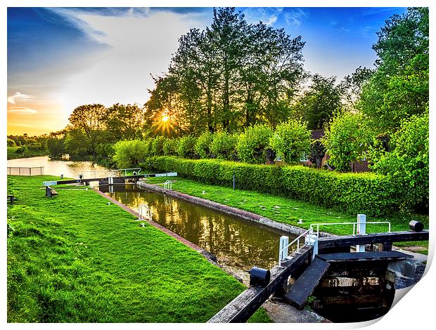 Dun Mill Lock, Hungerford, Berkshire, England, UK Print by Mark Llewellyn