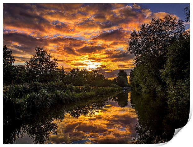 Kennet and Avon Canal, Berkshire, England, UK Print by Mark Llewellyn