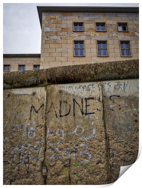 Berlin Wall, Germany Print by Mark Llewellyn