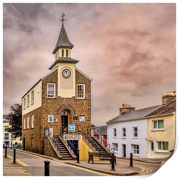Narberth Town Hall, Pembrokeshire, Wales, UK Print by Mark Llewellyn