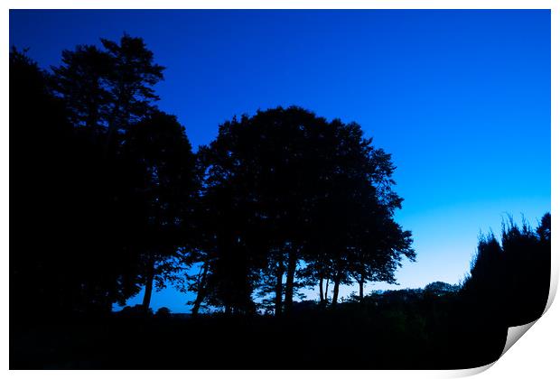 Pembrokeshire Blue Hour, Pembrokeshire, Wales, UK Print by Mark Llewellyn