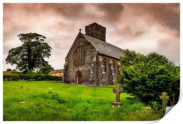 St Andrews Church, Narberth, Pembrokeshire, Wales, Print by Mark Llewellyn