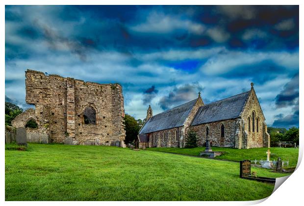 St Thomas Church, St Dogmaels, Pembrokeshire, Wale Print by Mark Llewellyn