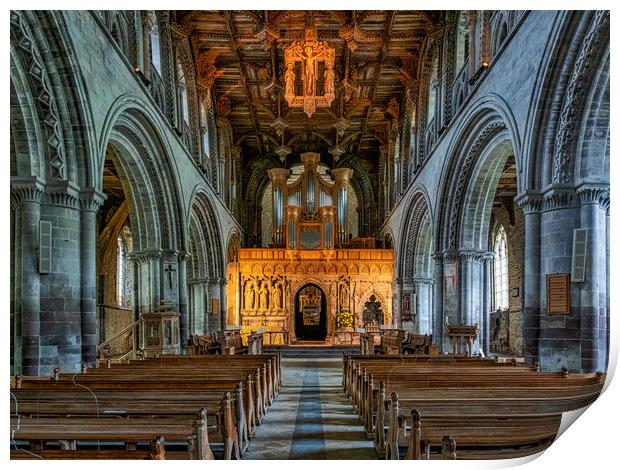 St Davids Cathedral, Pembrokeshire, Wales, UK Print by Mark Llewellyn