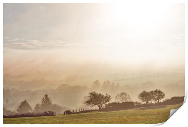 Misty Wales, Pembrokeshire, Wales, UK Print by Mark Llewellyn
