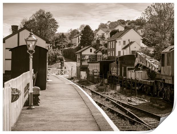 Bronwydd Arms Station, Carmarthenshire, Wales, UK Print by Mark Llewellyn