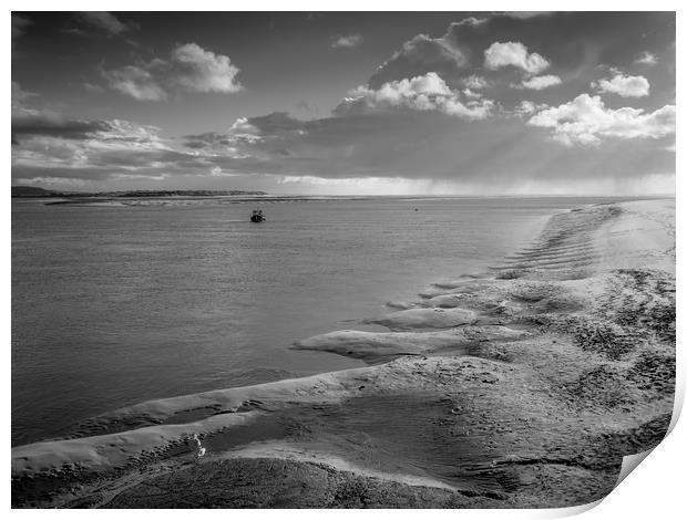 Mouth of the Dovey, Aberdovey, Wales, UK Print by Mark Llewellyn