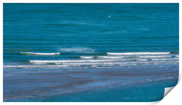 Surf, , Pembrokeshire, Wales, UK Print by Mark Llewellyn