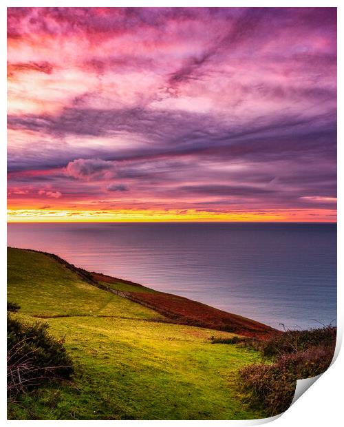 Aberaeron Sunset, Ceredigion, Wales, UK Print by Mark Llewellyn