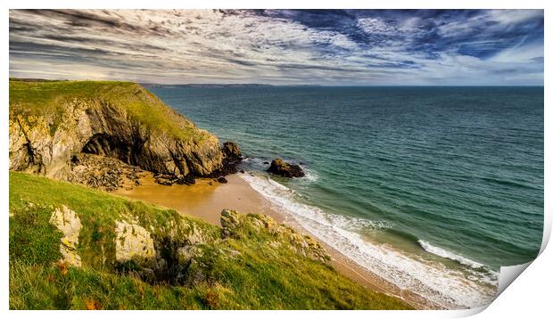 Barafundle Bay, Pembrokeshire, Wales, UK Print by Mark Llewellyn