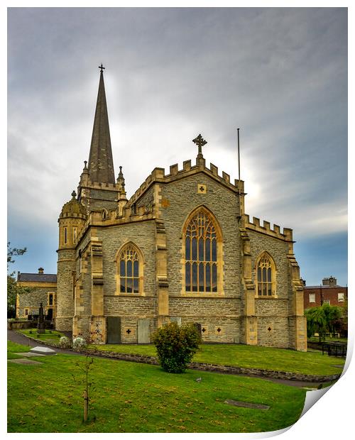St Columbs Cathedral, Derry, Northern Ireland Print by Mark Llewellyn