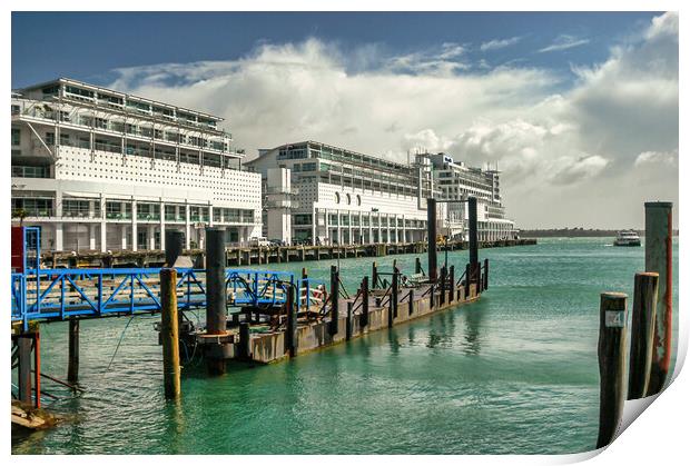 Auckland Waterfront, New Zealand Print by Mark Llewellyn