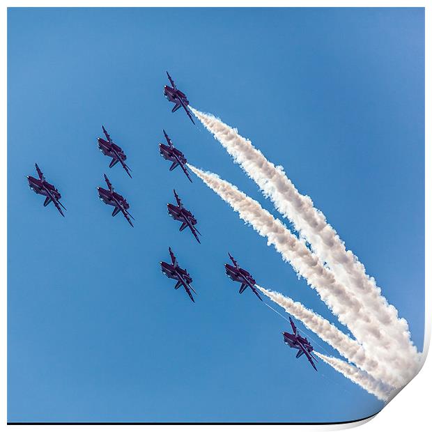 Red Arrows Roll Print by Simon West
