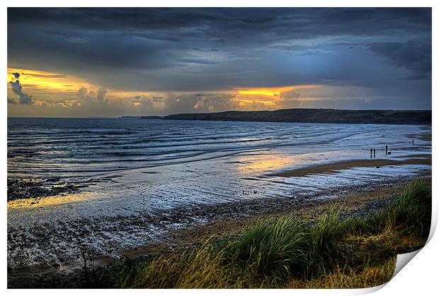 Freshwater West Fisherman Print by Simon West