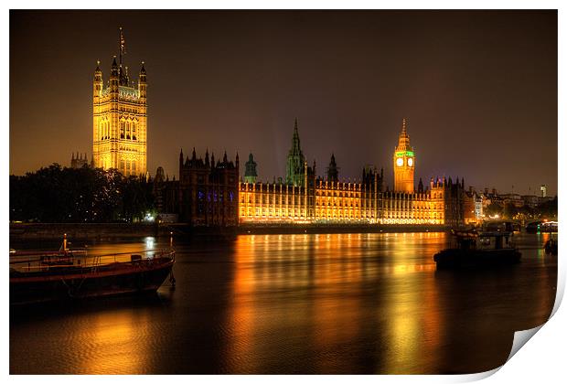 Houses of Parliament Print by Simon West