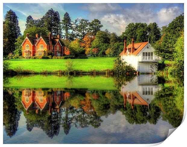 Great Windsor Park Boathouse Print by Simon West