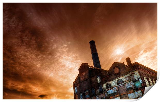 Lots Road Power Station at Sunset Print by Simon West