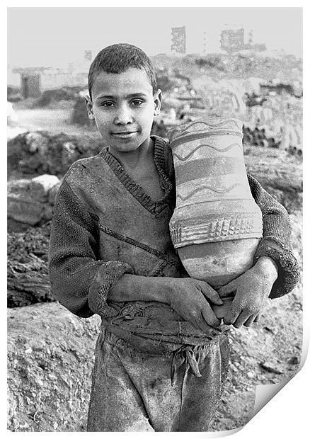 Young Potter Egypt Print by Peter Spenceley