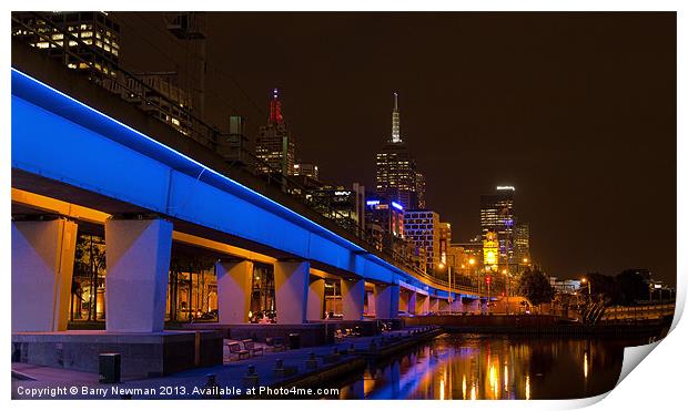 Melbourne Blues Print by Barry Newman