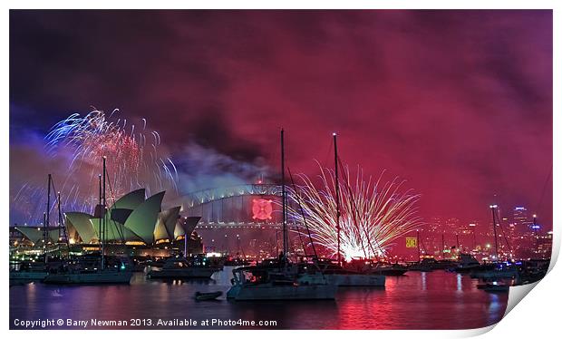 New years Eve Down Under Print by Barry Newman