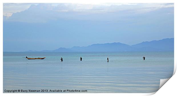 Thai Fisherman Print by Barry Newman