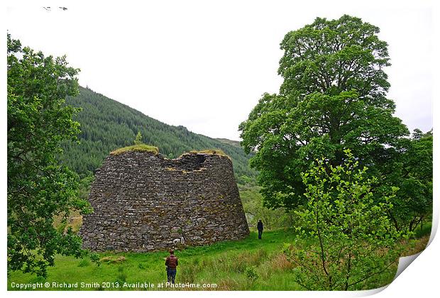 Broch, Dun Trodden Print by Richard Smith