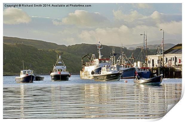  The end of Portree pier Print by Richard Smith