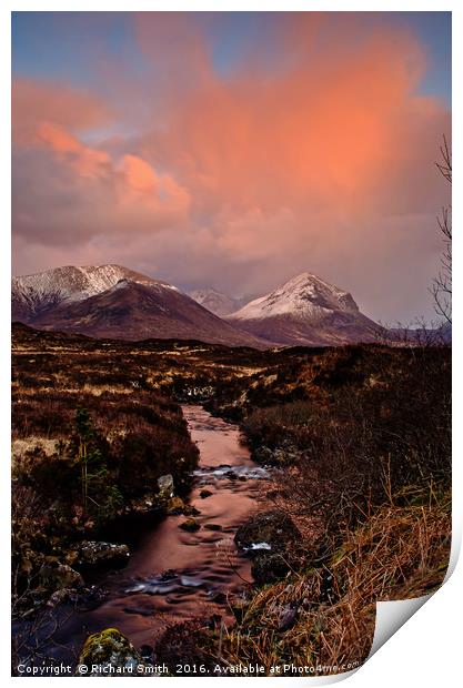 Marsco from Allt Dubh Print by Richard Smith