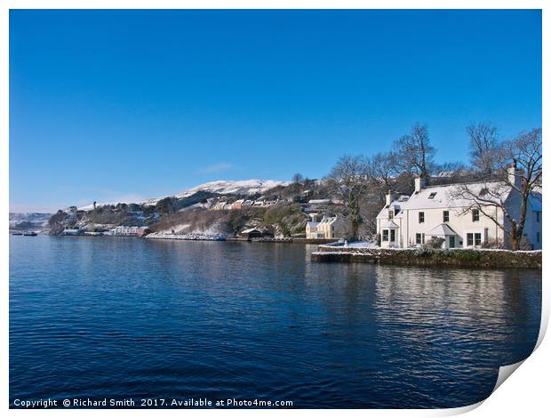 White and blue by Loch Portree, Isle of Skye, Print by Richard Smith