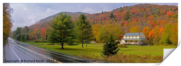 Vermont in the fall Print by Richard Smith