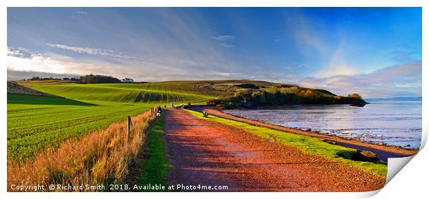 South bank of River Tay Print by Richard Smith