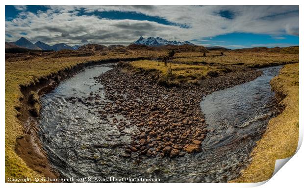 A sharp meander on the upper reaches of the River Print by Richard Smith