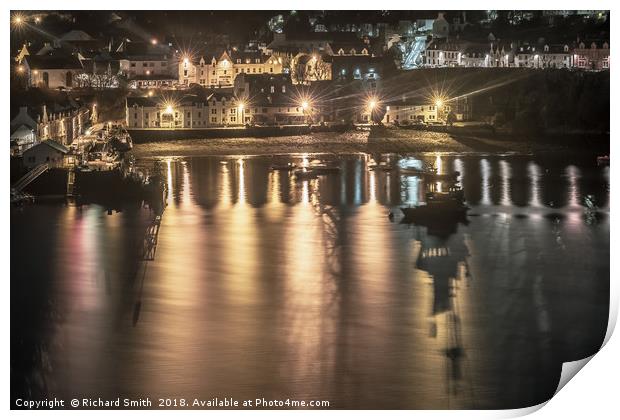 Portree harbour from Vriskaig Point at 01:49 hrs  Print by Richard Smith