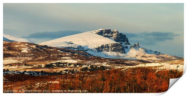 The Storr in winter. Print by Richard Smith
