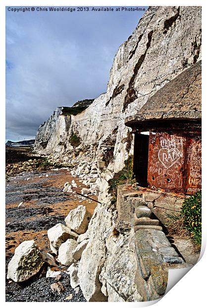 Langdon Beach - St Margarets-at-Cliffe - Dover Print by Chris Wooldridge