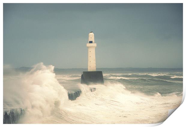 Harbour Mouth Aberdeen Print by Vicky Mitchell