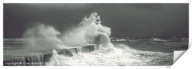 Crashing Waves Print by Vicky Mitchell