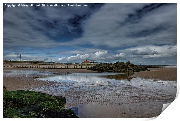  Low tide at Aberdeen Print by Vicky Mitchell