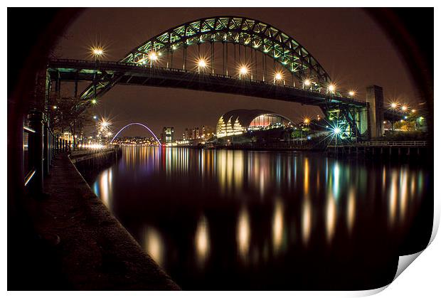 Tyne @night Print by Michael Thompson