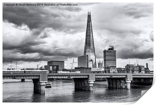  Looking at the Shard Print by Stuart Gennery