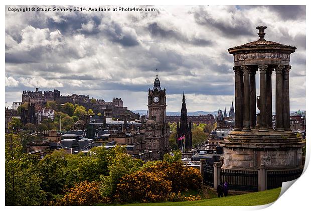  Edinburgh View Print by Stuart Gennery