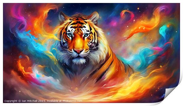 Tiger Fantasy Art Print by Ian Mitchell